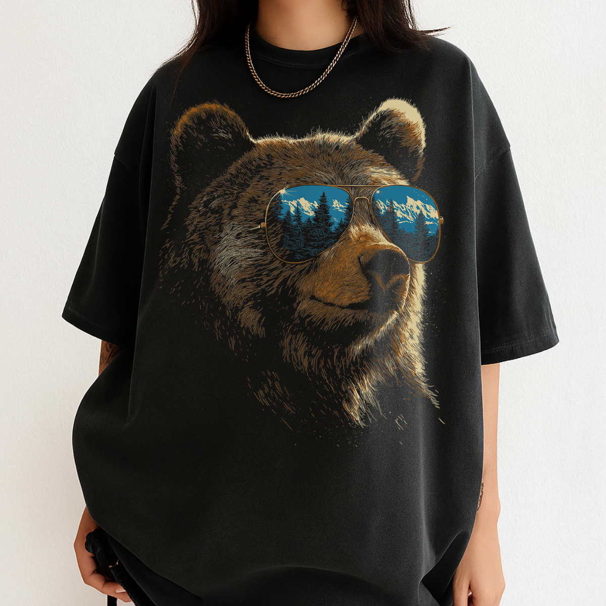 Cool Bear with Sunglasses Graphic Comfort Colors® T-Shirt
