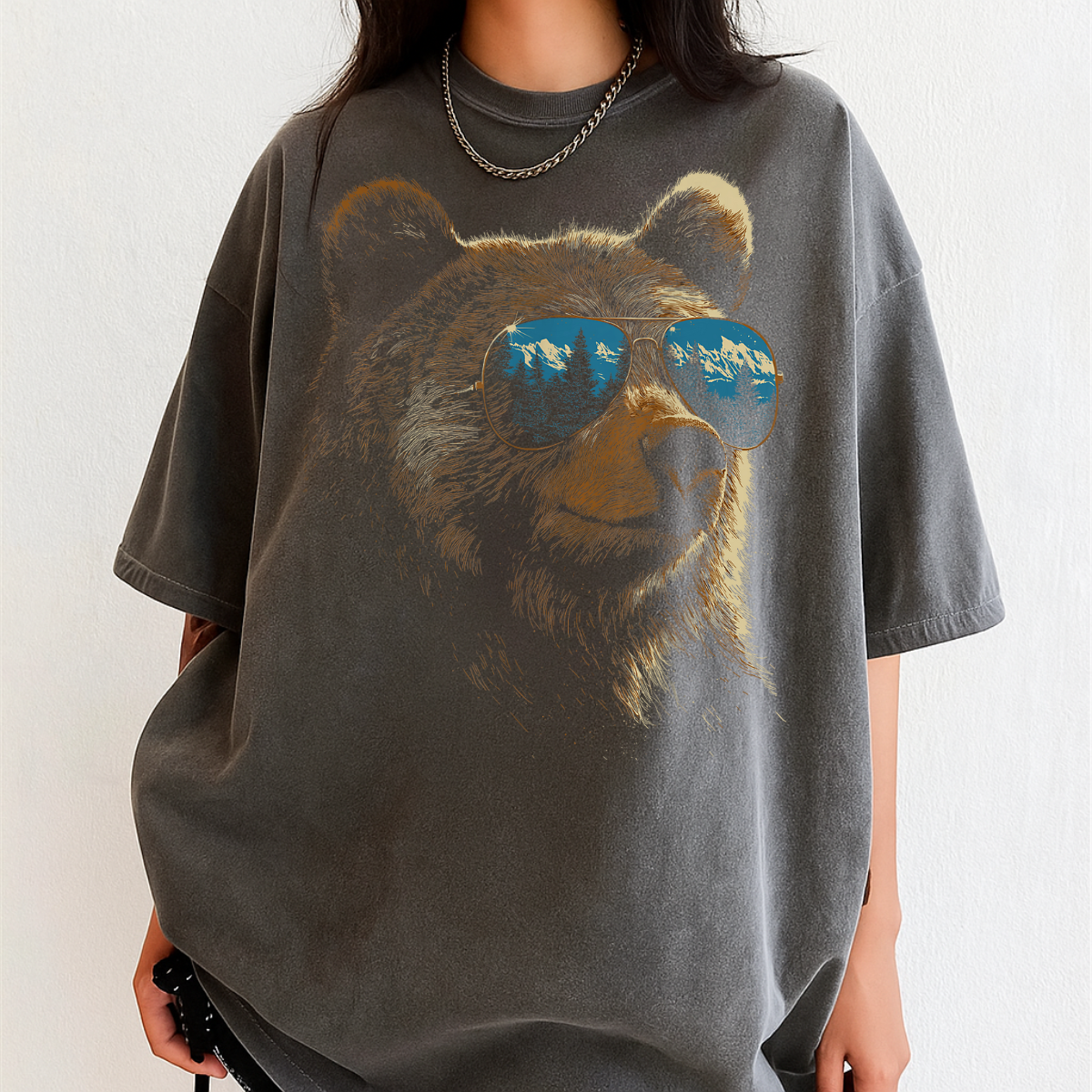 Cool Bear with Sunglasses Graphic Comfort Colors® T-Shirt