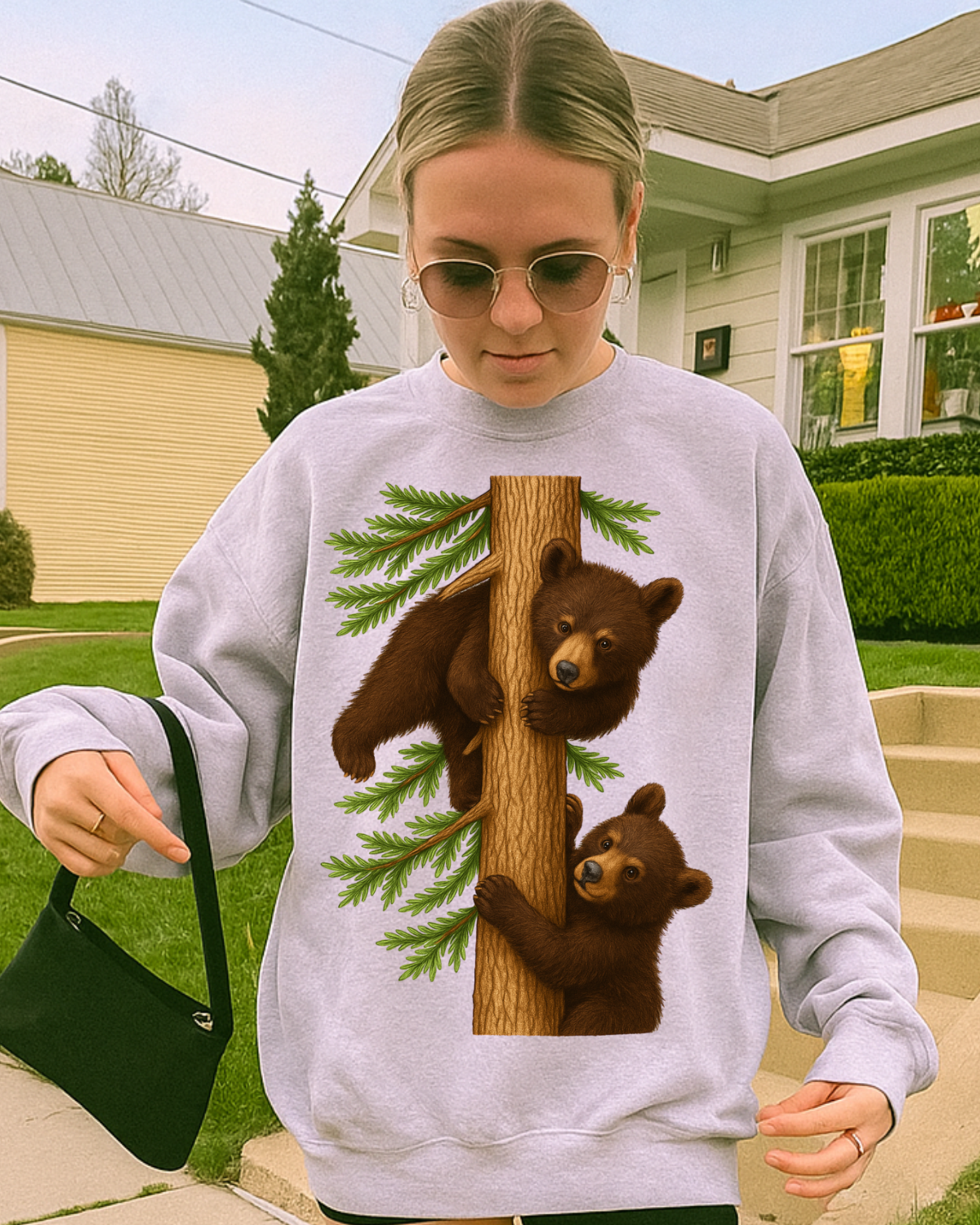 Cute Bear Cubs on Tree Comfort Colors® T-Shirt