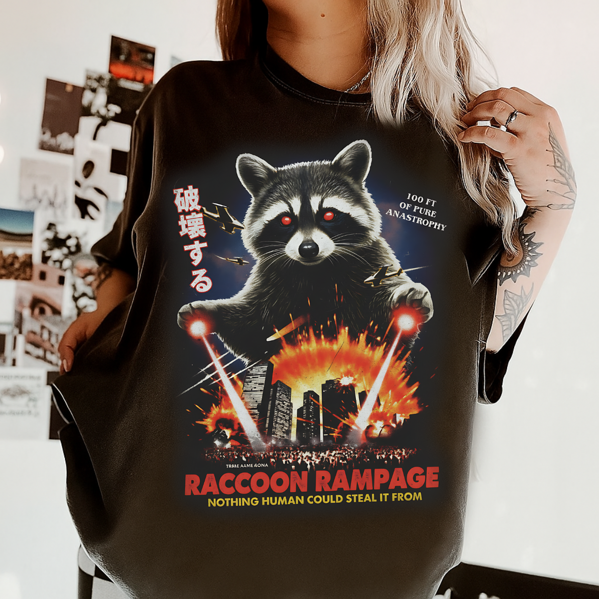 Raccoon Rampage Kaiju Urban Destruction Comfort Colors® Shirt