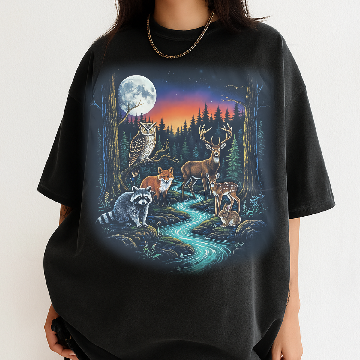 Woodland Night Wildlife Comfort Colors® T-Shirt