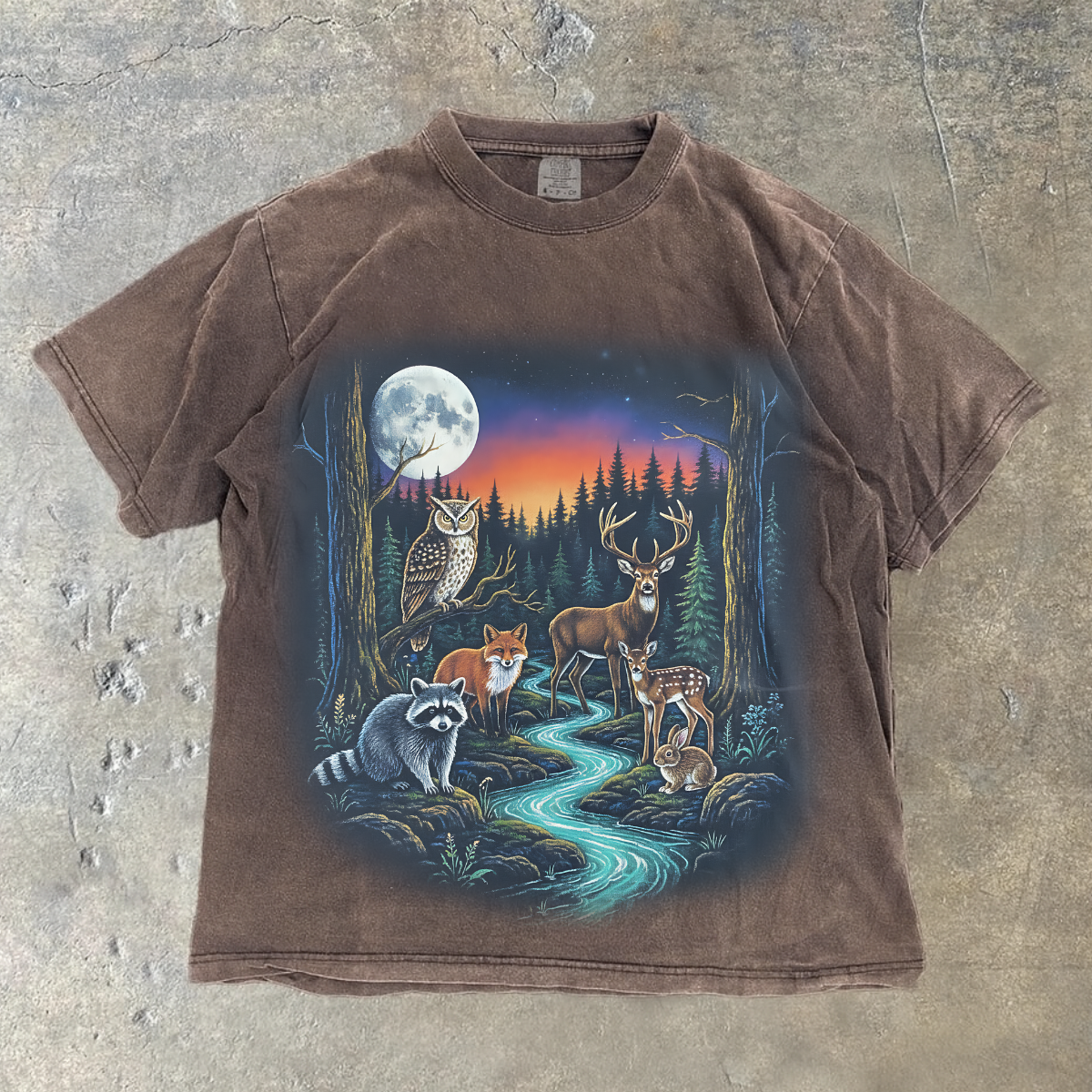 Woodland Night Wildlife Comfort Colors® T-Shirt
