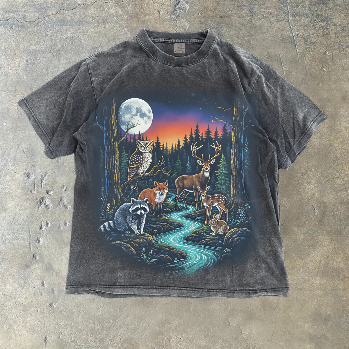 Woodland Night Wildlife Comfort Colors® T-Shirt