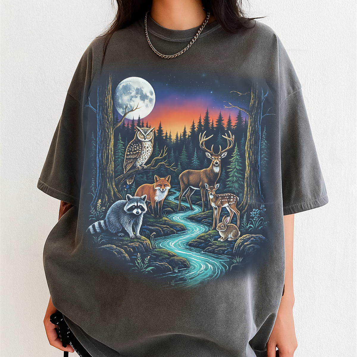 Woodland Night Wildlife Comfort Colors® T-Shirt